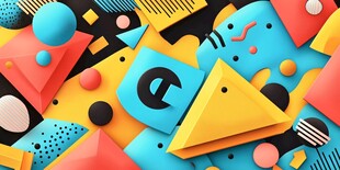 多彩几何抽象创意图形元素