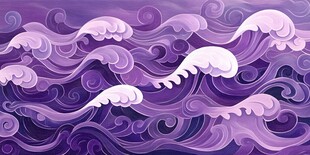 紫色梦幻海浪图案背景