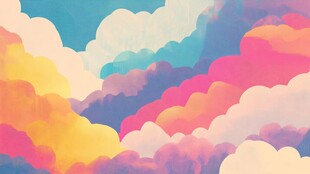 梦幻多彩云朵天空美景