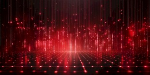 红色科技感数字光线背景