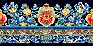 古典中式传统花卉纹装饰