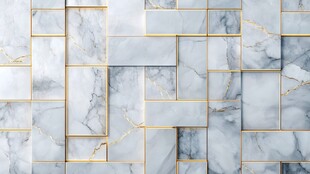 大理石金框拼接墙面纹理
