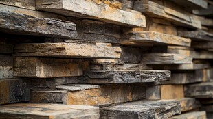 石砌墙面纹理特写