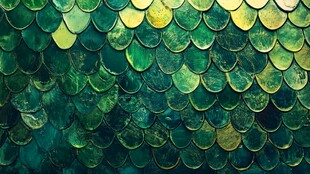 梦幻绿鳞纹理背景图案