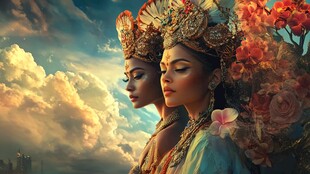 梦幻双姝的华丽异域风采