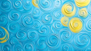 蓝黄螺旋纹理背景图案