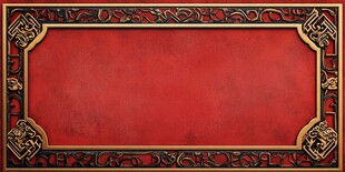 中式红底金边古典装饰框