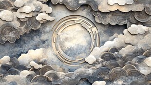 中式云海中的环形元素