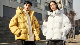 时尚男女冬季羽绒服穿搭秀