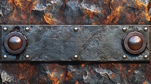 复古金属板与斑驳背景