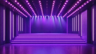 紫色梦幻灯光舞台空间