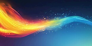 绚丽彩色光带梦幻背景图