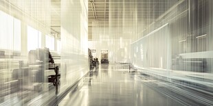 现代工厂内景的动态画面