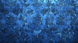 蓝色华丽花纹背景图案