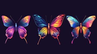 梦幻炫彩蝴蝶三姐妹