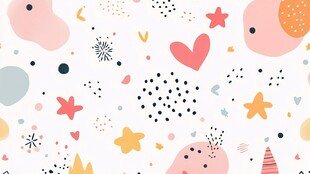 可爱多彩抽象图案背景