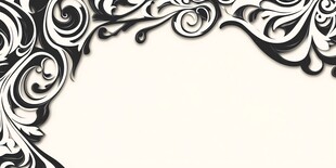 黑白花纹装饰边框图案