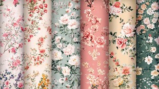 多彩花卉壁纸图案展示