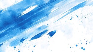 蓝色水彩笔触抽象背景图