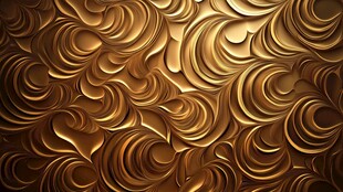金色立体花纹艺术背景