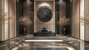 奢华大气的室内大堂空间