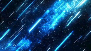 蓝色流星梦幻星空背景