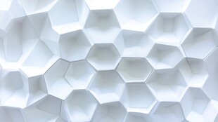 白色蜂巢状立体几何纹理
