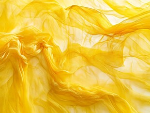 飘逸黄色轻纱舞动之美
