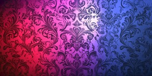 渐变双色华丽花纹背景图