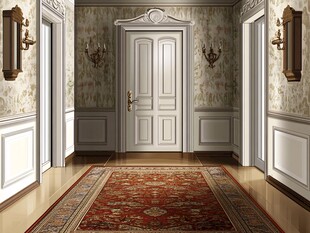 欧式奢华走廊室内场景