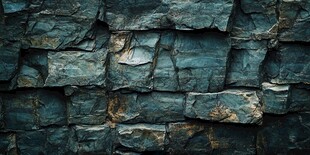 深绿纹理石墙背景画面