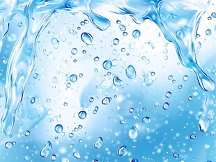 灵动水花与晶莹气泡画面