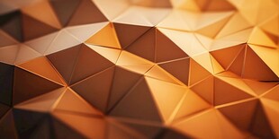 橙色几何多边形立体背景