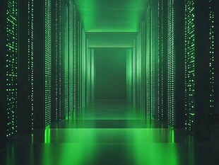 绿光科技通道未来感场景