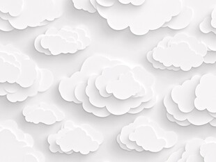 白色立体云朵背景图案