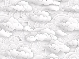 立体云朵白色背景纹理图