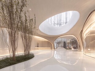 未来感弧形室内空间设计