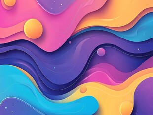 多彩流体渐变抽象艺术图案