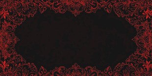红色花纹边框背景图