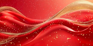 红金飘带背景 闪耀质感