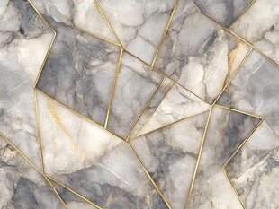 几何金边大理石纹理图案