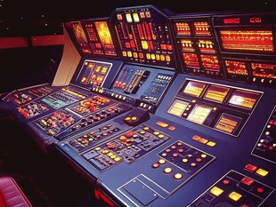 未来感飞船驾驶控制台