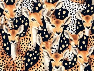 可爱小鹿波点图案背景