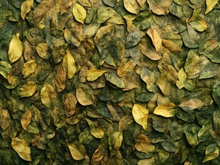 枯叶铺就的自然纹理画面