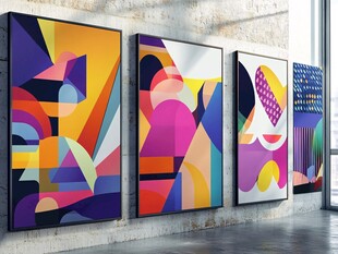 现代抽象艺术挂画展示