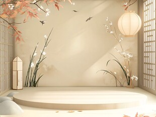 中式雅致展示空间场景