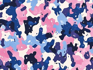 梦幻粉蓝迷彩图案背景