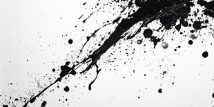 墨汁飞溅艺术画面