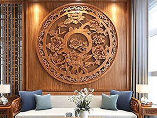 中式客厅木雕装饰艺术