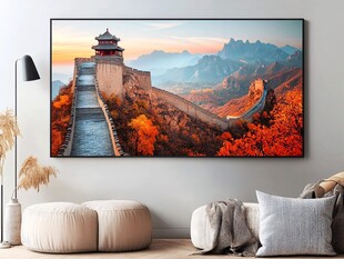 秋日壮丽长城客厅挂画